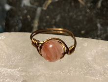 Load image into Gallery viewer, Hematoid Quartz Wire Wrapped Ring
